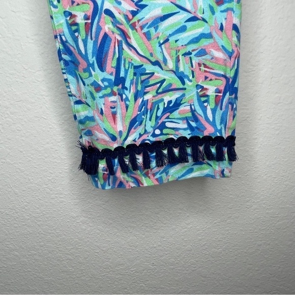 NWT Simply Southern Multicolor Tassel Pants Beach Coastal Tropical - Picture 3 of 10